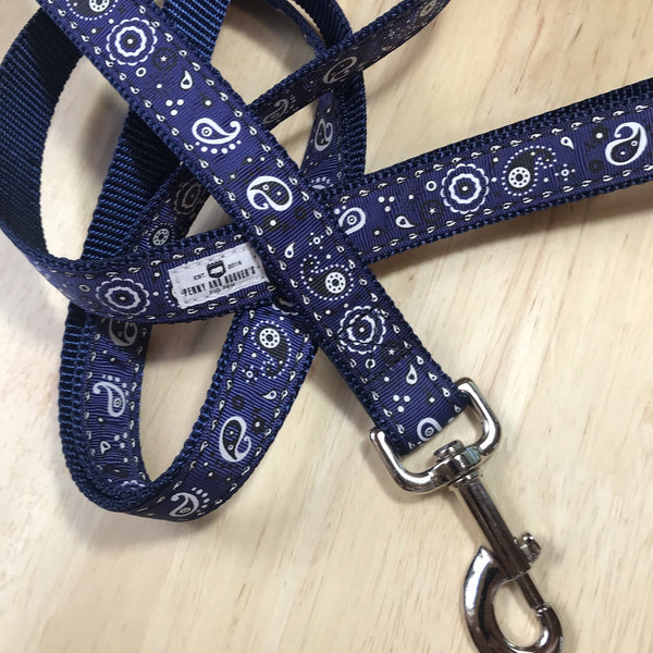 1" Blue Bandana Leash
