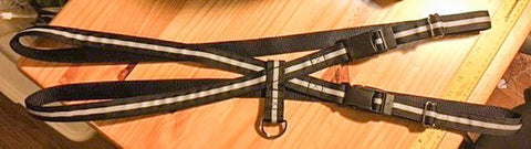 3/4" Black Reflective Pig Harness - Penny and Hoover's Pig Pen