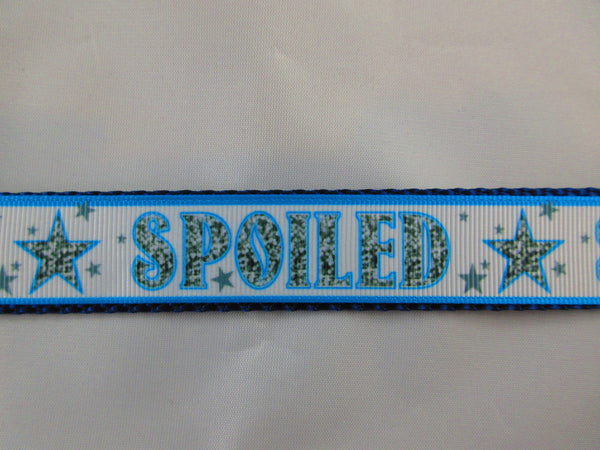 1" Blue Spoiled Dog Collar - Penny and Hoover's Pig Pen