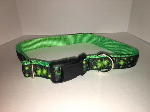 1" Clovers in the Wind Dog Collar - Penny and Hoover's Pig Pen