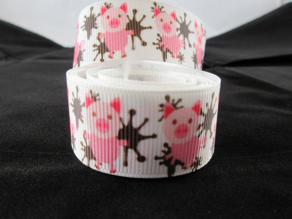 3/4" Pigs in Mud Dog Collar - Penny and Hoover's Pig Pen