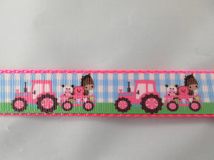1" Pink Farm Tractors Pig Harness - Penny and Hoover's Pig Pen
