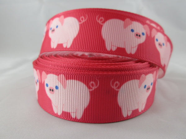 3/4" Pink Pigs Dog Collar - Penny and Hoover's Pig Pen
