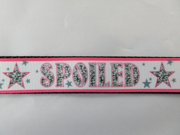 1" Pink Spoiled Dog Collar - Penny and Hoover's Pig Pen