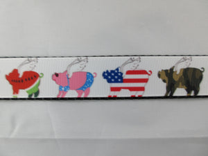 3/4" When Pigs Fly Leash - Penny and Hoover's Pig Pen