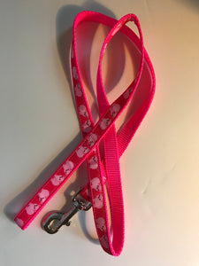3/4" Pink Pigs Leash - Penny and Hoover's Pig Pen